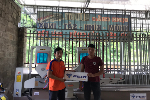 Máy làm nhôm Xingfa tại FEDI Việt Nam 