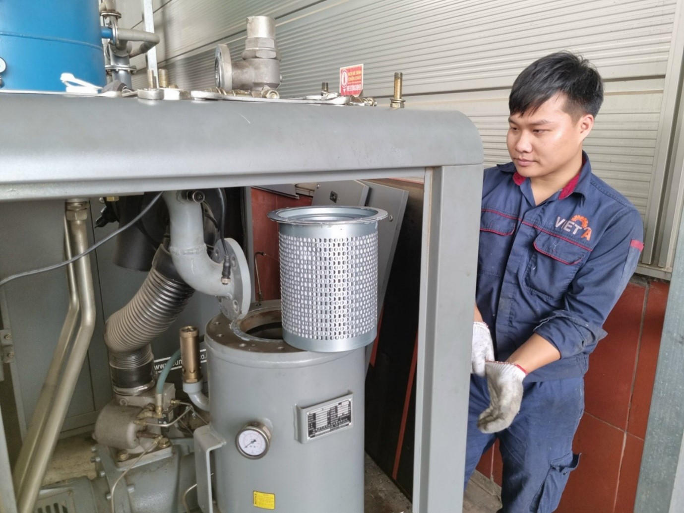 Bảo trì máy nén khí trục vít