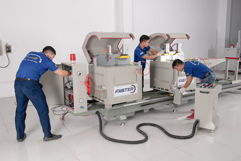 Máy cắt nhôm 2 đầu mâm xoay F450