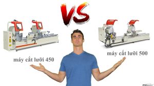 So sánh máy cắt nhôm 2 đầu lưỡi 450 và lưỡi 500