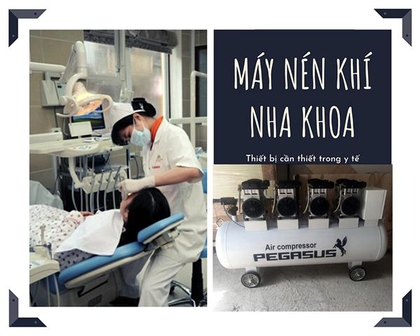 Máy nén khí ứng dụng trong nha khoa