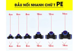 Đầu nối nhanh chia 3 PE chữ T