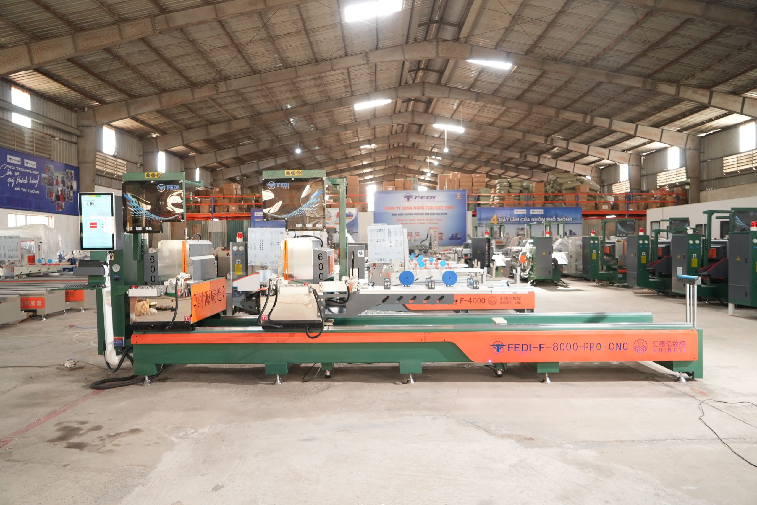 Máy cắt nhôm 2 đầu F8000 PRO CNC