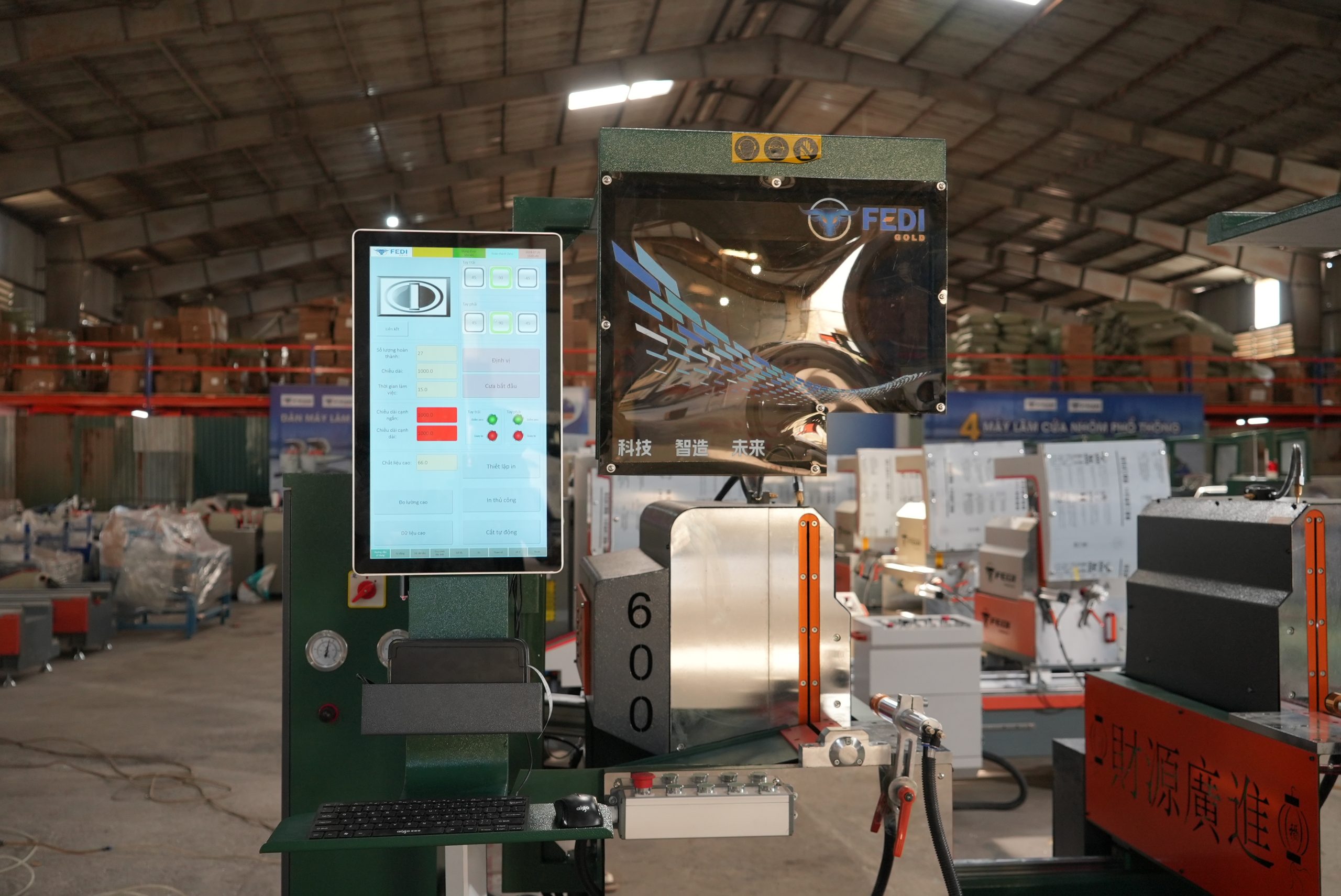 Máy cắt nhôm 2 đầu F8000 PRO CNC