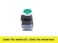 CÔNG TẮC NHẤN GIỮ , CÔNG TẮC NHẤN NHẢ LA38 - 11 BN MÀU XANH
