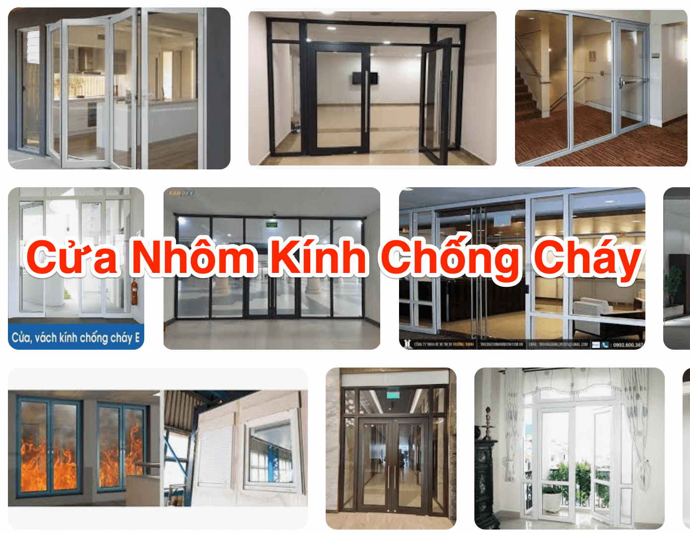 Cửa nhôm kính chống cháy và chống nước
