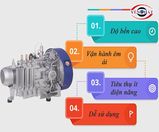 Máy nén khí dạng cánh gạt có nhiều ưu điểm vượt trội