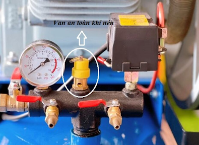 Van an toàn trên máy nén khí dạng mini