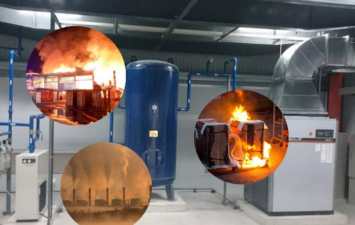 Hậu quả nghiêm trọng do máy nén khí bị nhiệt độ cao gây ra
