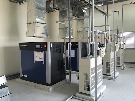Phòng máy nén khí nhiệt độ cao làm máy nén khí bị nóng