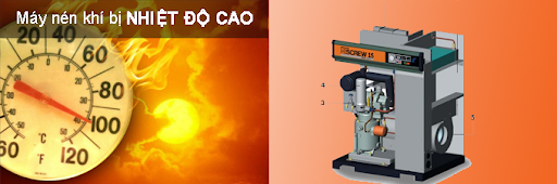 Dấu hiệu máy nén khí bị nhiệt độ cao