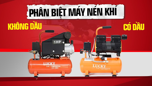 Phân biệt máy nén khí có dầu và không dầu theo các chi tiết