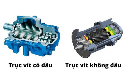 So sánh cấu tạo máy nén khí có dầu và máy nén khí không dầu