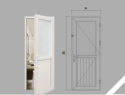 Cách tính m2 cửa nhôm kính hình chữ nhật