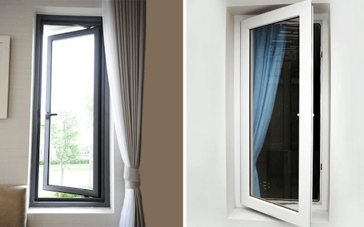 Mẫu cửa sổ nhôm kính 1 cánh mở quay