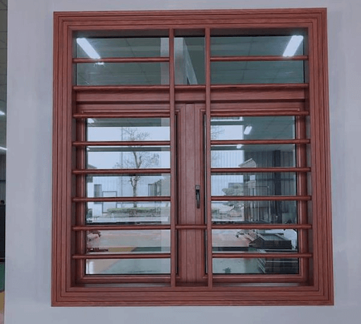 Chấn song cho cửa sổ bằng nhôm giả gỗ bền màu luôn như mới