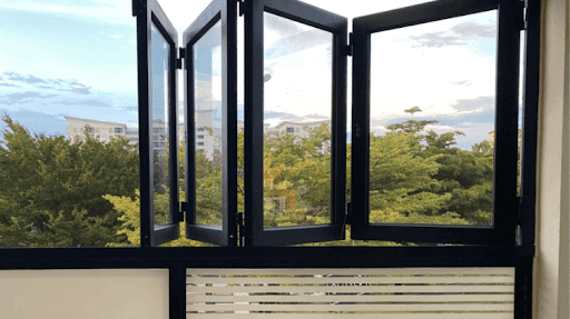 Mẫu cửa sổ nhôm Xingfa dạng xếp gập