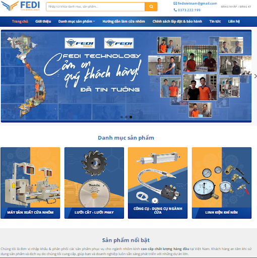 Fedi Việt Nam là nơi cung cấp máy làm cửa nhôm và phụ kiện máy nhôm uy tín