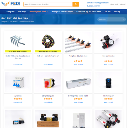 Fedi Việt Nam có đầy đủ các dòng linh kiện chế tạo máy