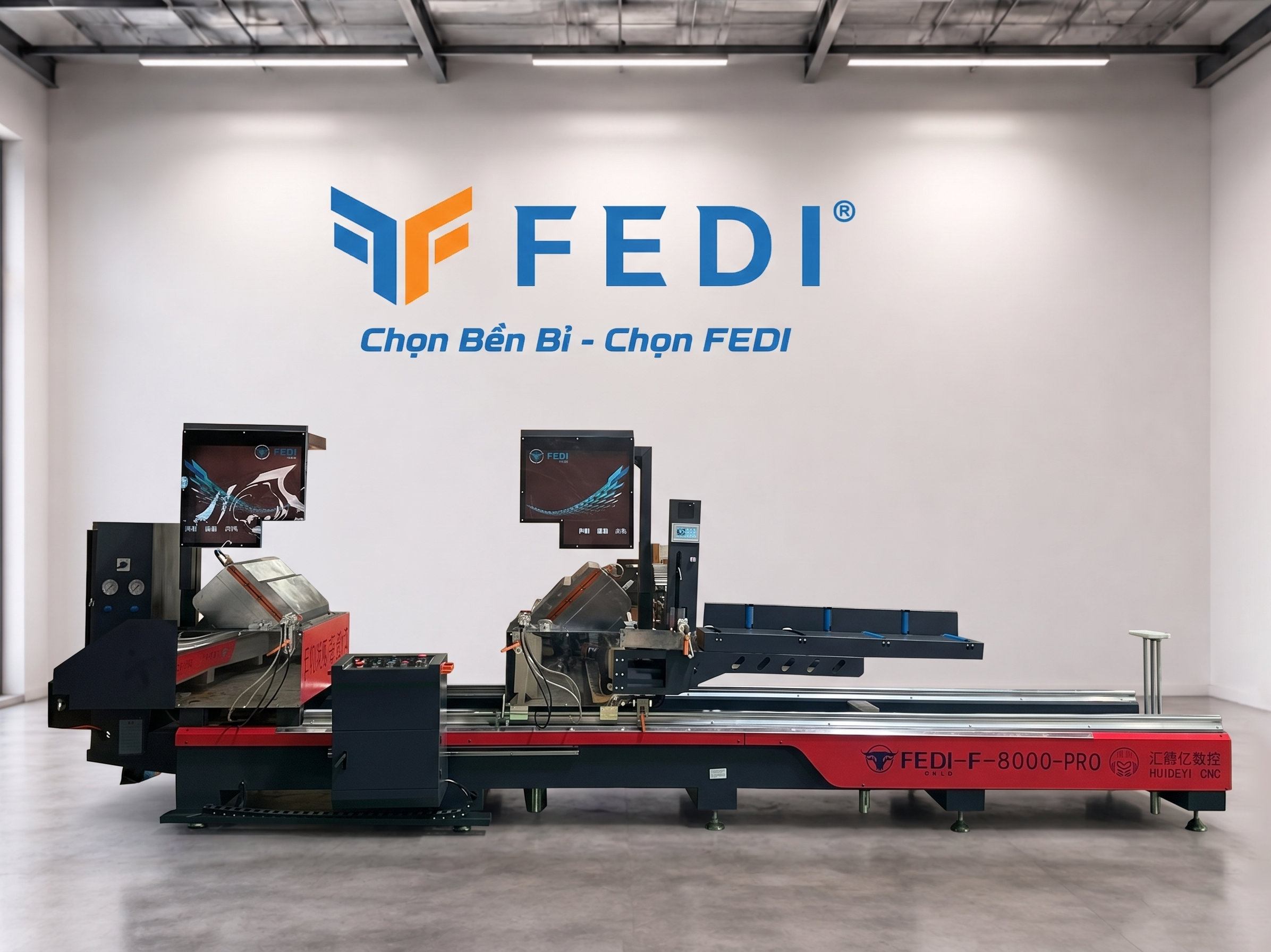 Máy Cắt Nhôm 2 Đầu F8000 cơ